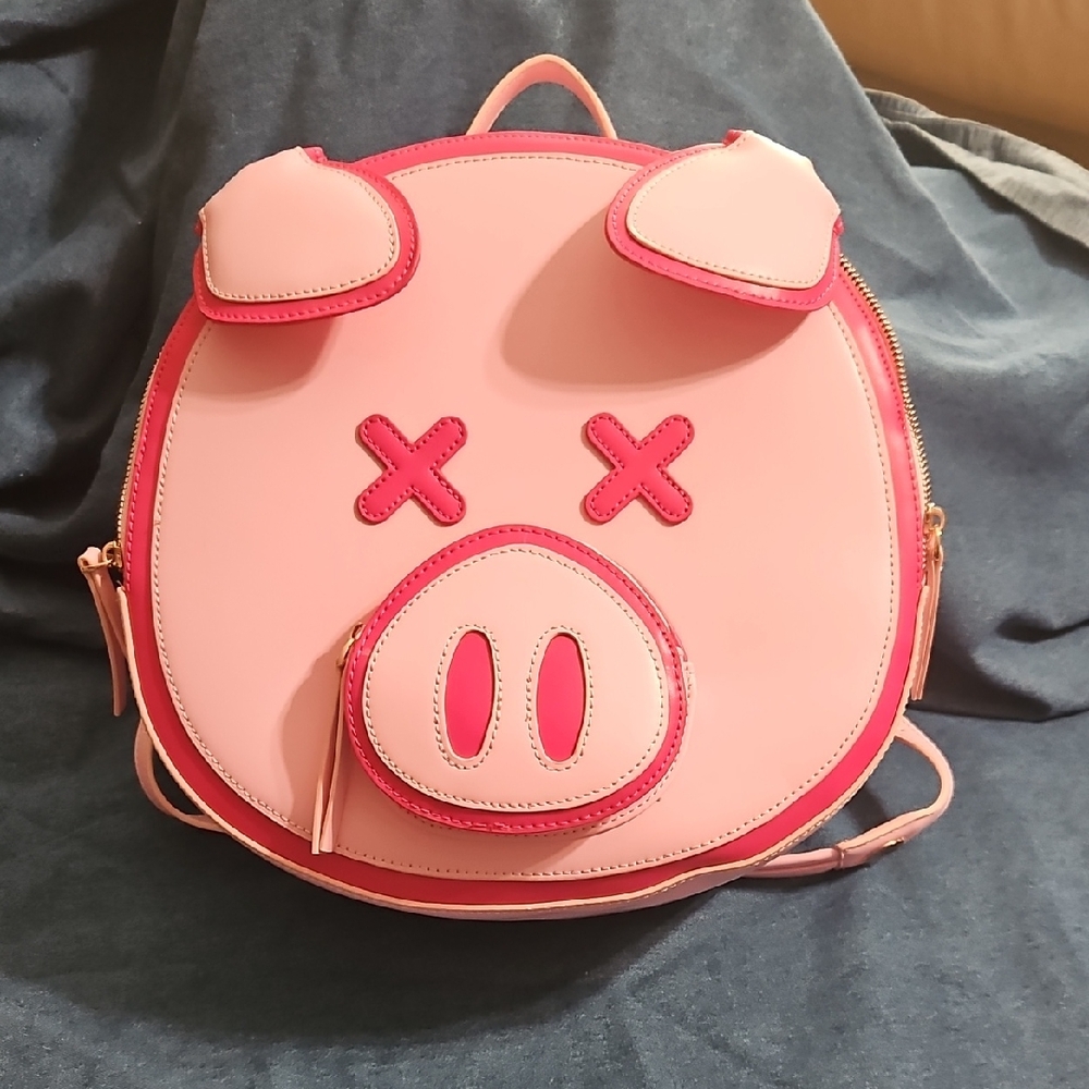 Cute Pink Pig Backpack for Women